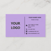 Beispiel für eine Lila Visitenkarte für berufliche (Vorderseite)