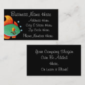 Beispiel für eine Visitenkarte für Fische8 (Vorne/Hinten)