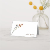 Beispiel für eine Wildblume Hochzeit Platzkarte (Rückseite)