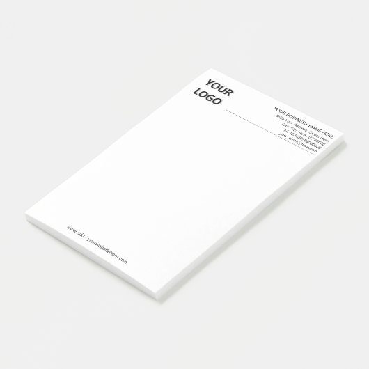 Beispiel für Firmenlogo Info Business Post-it®-Hin Post-it Klebezettel (angewinkelt)