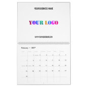 Beispiel für Firmenlogo und Text-Geschäftskalender Kalender (Feb 2027)