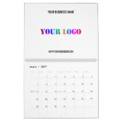 Beispiel für Firmenlogo und Text-Geschäftskalender Kalender (Mär 2027)