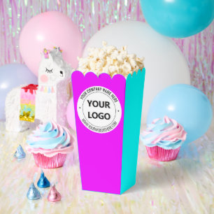 Beispiel für Firmenlogo und Text-Popcorn Geschenkschachtel