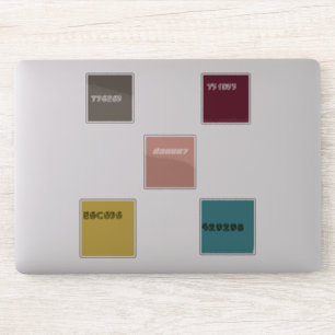 Beispiel für Hex-Code-Palette Aufkleber