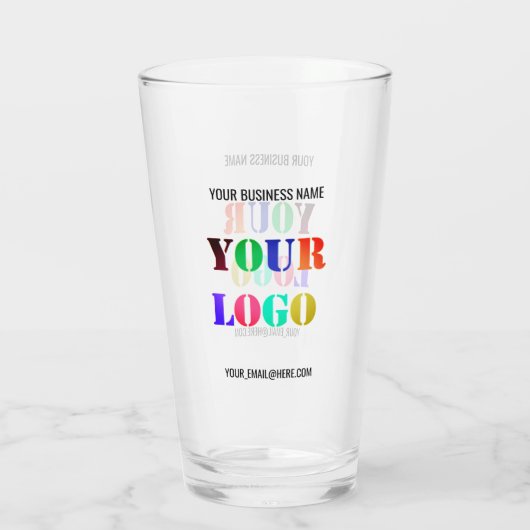 Beispiel für Ihr Firmenlogo mit benutzerdefinierte Glas (Rückseite)