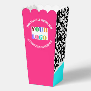 Beispiel für Ihr Firmenlogo und QR-Code-Popcorn Geschenkschachtel