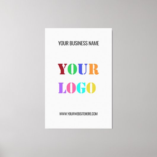 Beispiel für Ihr Firmenlogo und Textanzeige Leinwanddruck (Vorderseite)