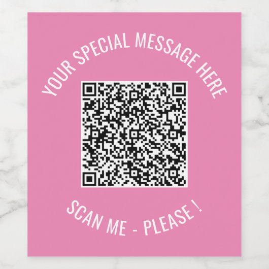 Beispiel für Ihr QR-Code Weinetikett mit benutzerd (Einzelnes Label)