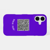 Beispiel für Ihre QR-Code-Scan-Info iPhone 16 Hülle (Rückseite (Horizontal))