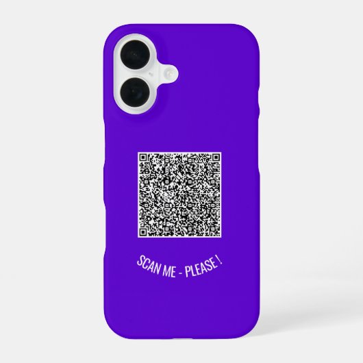 Beispiel für Ihre QR-Code-Scan-Info iPhone 16 Hülle (Rückseite)