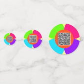 Beispiel für Ihre QR-Code-Scan-Info Konfetti (Vorderseiten)