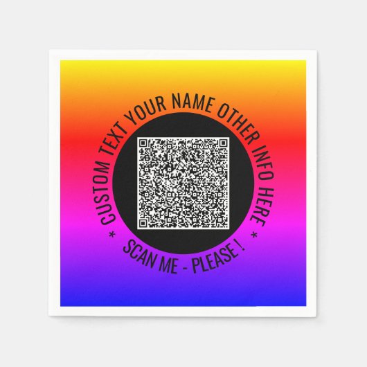 Beispiel für Ihren QR-Code Serviette (Vorderseite)