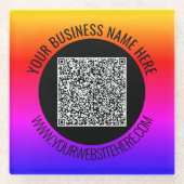 Beispiel für Ihren QR-Code und Ihren benutzerdefin Glasuntersetzer (Vorderseite)