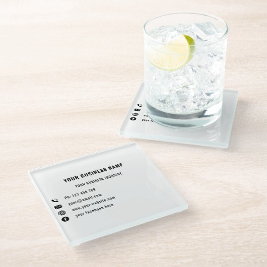 Beispiel für Ihren Untersetzer aus Glas mit der Ma (Schrägansicht)