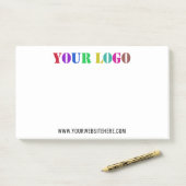 Beispiel für kundenspezifische Firmenlogos nach de Post-it Klebezettel (Auf Schreibtisch)