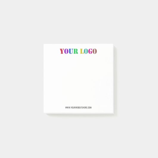 Beispiel für kundenspezifische Logotexte nach dem Post-it Klebezettel (Vorderseite)