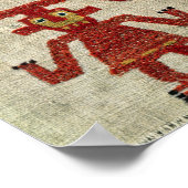 Beispiel für Lambayeque-Stoff mit Figur Poster (Ecke)