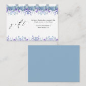 Beispiel für Lila Blumengarten Brautparty Geschenk Begleitkarte (Vorne/Hinten)