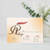 Beispiel für Minimalistische Herbstcreme-Typografi RSVP Karte (Stehend Vorderseite)