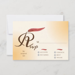 Beispiel für Minimalistische Herbstcreme-Typografi RSVP Karte