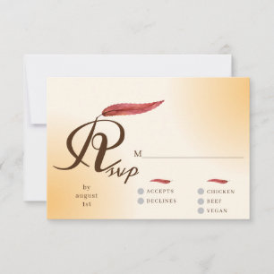 Beispiel für Minimalistische Herbstcreme-Typografi RSVP Karte