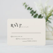 Beispiel für Minimalistische Hochzeit RSVP Einladung (Stehend Vorderseite)