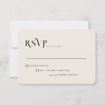 Beispiel für Minimalistische Hochzeit RSVP