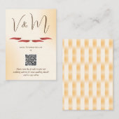 Beispiel für Minimalistischen QR-Code Hochzeitssze Begleitkarte (Vorne/Hinten)