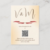 Beispiel für Minimalistischen QR-Code Hochzeitssze Begleitkarte (Vorderseite)