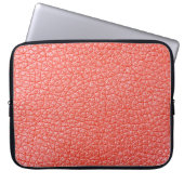 Beispiel für orangefarbene Lederpolsterung mit abs Laptopschutzhülle (Vorderseite)