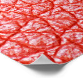 Beispiel für orangefarbene Lederpolsterung mit abs Poster (Ecke)