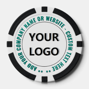 Beispiel für Poker-Chips mit Logo-Text eines Marke Pokerchips