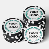 Beispiel für Pokerchips mit Firmenlogo-Text (Stapel)