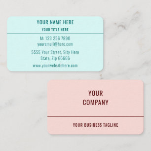 Beispiel für professionelle Visitenkarten Farben w Visitenkarte