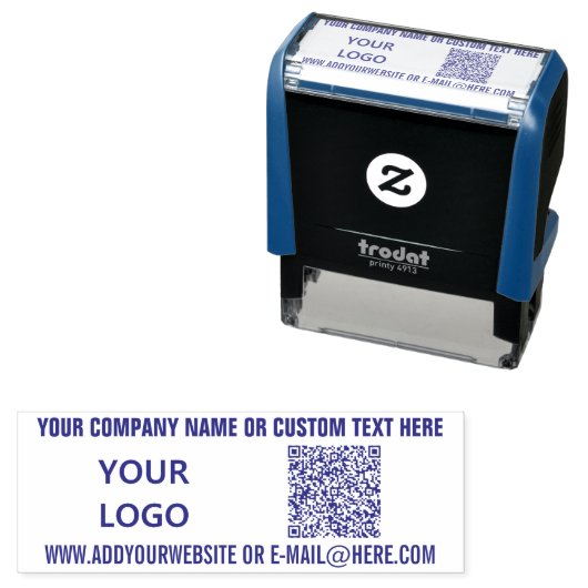Beispiel für QR-Code , Logo und Briefmarke für ben Permastempel (Beispiel)