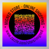 Beispiel für QR-Code-Postings mit benutzerdefinier Poster (Vorne)