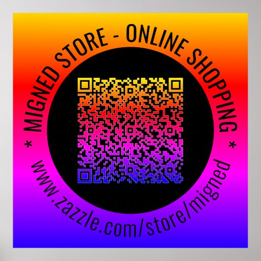 Beispiel für QR-Code-Postings mit benutzerdefinier Poster (Vorne)