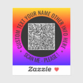 Beispiel für QR-Code-Sticker mit benutzerdefiniert Aufkleber (Blatt)