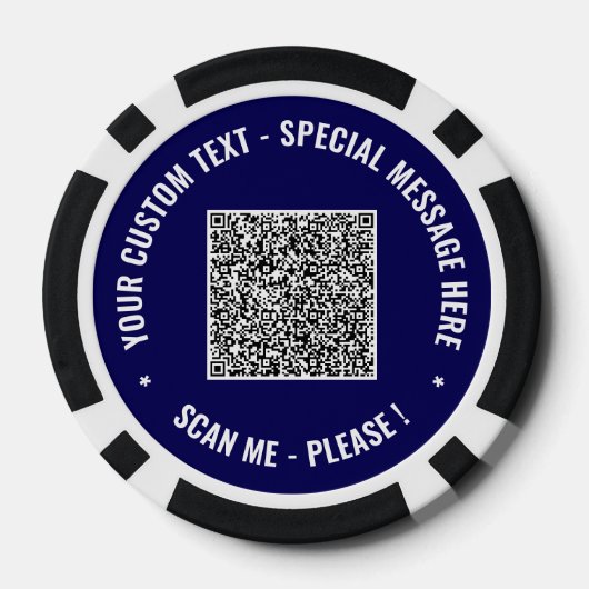 Beispiel für QR-Code und Poker-Chips Pokerchips (Rückseite)