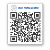 Beispiel für QR-Code-Vorlagentext Aufkleber (Vorderseite)