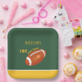 Beispiel für Retro Football Erstes Jahr bis zum 1. Pappteller (Party)