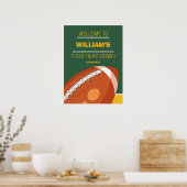 Beispiel für Retro Football Erstes Jahr bis zum 1. Poster (Küche)