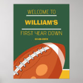 Beispiel für Retro Football Erstes Jahr bis zum 1. Poster (Vorne)