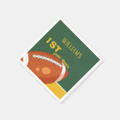 Beispiel für Retro Football Erstes Jahr bis zum 1. Serviette (Ecke)