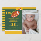 Beispiel für Retro Football im ersten Jahr bis zum Einladung (Vorne/Hinten)