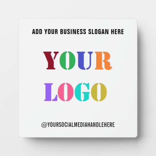 Beispiel für Social Media-Plain-Firmenlogos Fotoplatte (Vorderseite)