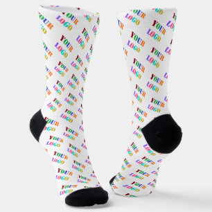 Beispiel für Socken mit Firmenlogo für Werbezwecke