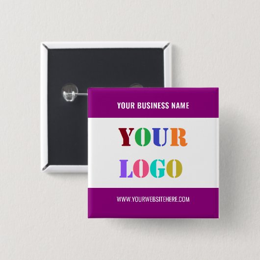 Beispiel für Werbeunternehmenslogo und Textschaltf Button (Vorne & Hinten)