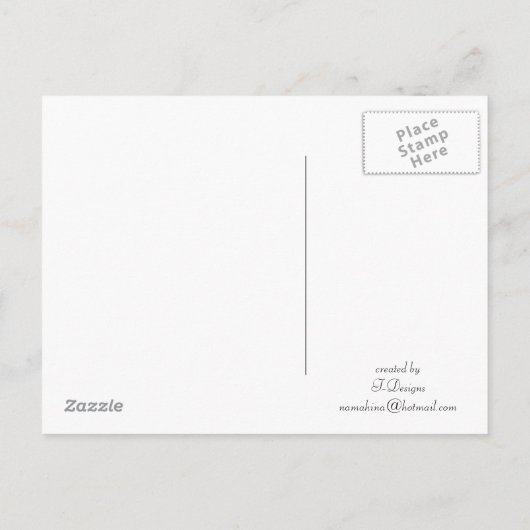 Beispiel Geburtstagskarte Einladungspostkarte (Rückseite)