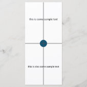 Beispiel-Hochzeitmenü Menükarte (Rückseite)